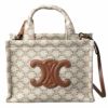 【予約会対象品】 セリーヌ CELINE ハンドバッグ スモール カバ タイス ／ トリオンフキャンバスプリント入りテキスタイル＆カーフスキン 19916 2FRF 01BC ホワイト 【お取り寄せ】