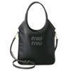 【予約会対象品】 ミュウミュウ MIUMIU ハンドバッグ アイビー レザー ハンドバッグ 5BA281 2CRW OLN ブラック 【お取り寄せ】