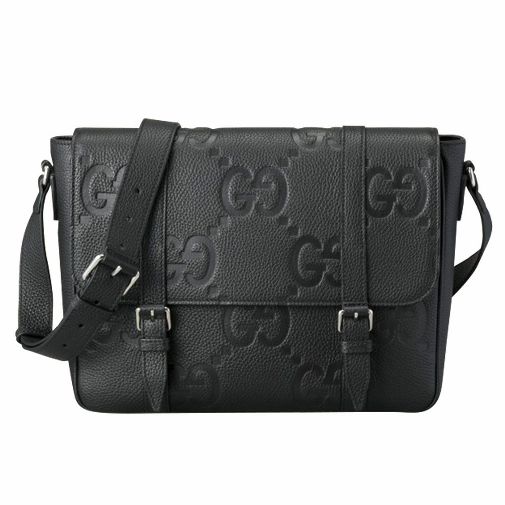 【予約会対象品】 グッチ GUCCI ショルダーバッグ ジャンボGGミディアムメッセンジャーバッグ 760234 AABY0 1000 1000 ブラック 【お取り寄せ】