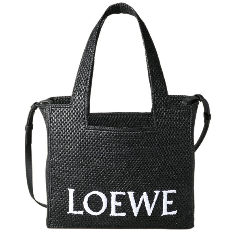 【予約会対象品】 ロエベ LOEWE かごバッグ ハンドバッグ ロエベフォント トート ミディアム（ラフィア） A685B61X01 ブラック 【お取り寄せ】