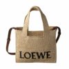 【予約会対象品】 ロエベ LOEWE かごバッグ ハンドバッグ ロエベフォント トート ミニ（ラフィア A685V46X01 ベージュ 【お取り寄せ】