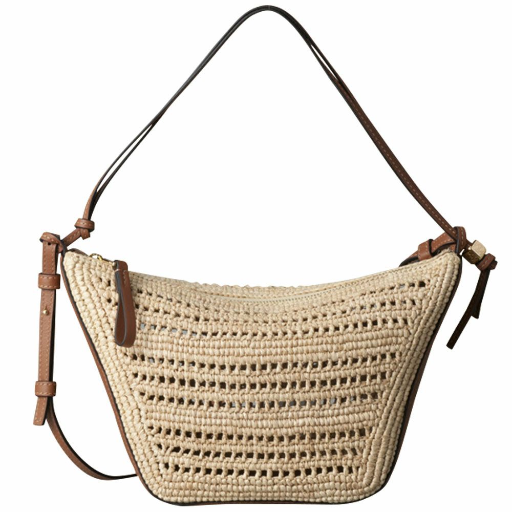 【予約会対象品】 ロエベ LOEWE かごバッグ ハンドバッグ ハンモックホーボー ミニ（ラフィア＆カーフ） A538G13X09 ベージュ 【お取り寄せ】