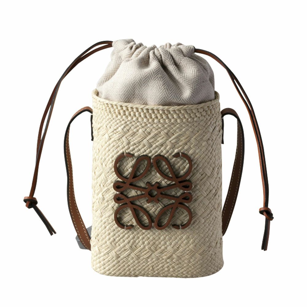 【予約会対象品】 ロエベ LOEWE かごバッグ ショルダーバッグ スクエア ポケット（イラカヤシ＆カーフ） C630G35X05 ベージュ 【お取り寄せ】