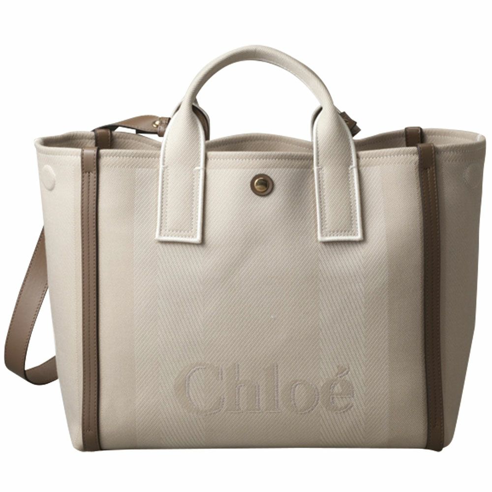 【予約会対象品】 クロエ CHLOE ショルダーバッグ キャンバス製Chloe Carryトートバッグ CHC25SS910O6523N ベージュ 【お取り寄せ】