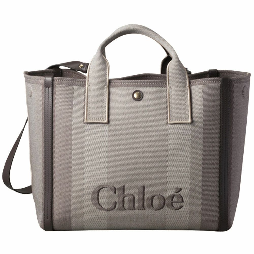 【予約会対象品】 クロエ CHLOE ショルダーバッグ キャンバス製Chloe Carryトートバッグ CHC25SS910O6524X ブラウン 【お取り寄せ】