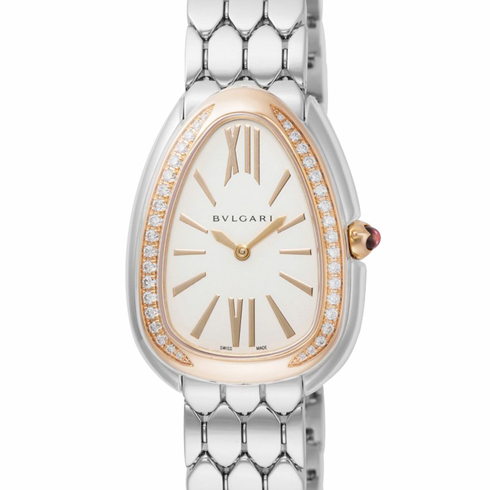 【予約会対象品】 ブルガリ BVLGARI 腕時計 レディースウォッチ セルペンティ SP33WSPGD ホワイト 【お取り寄せ】