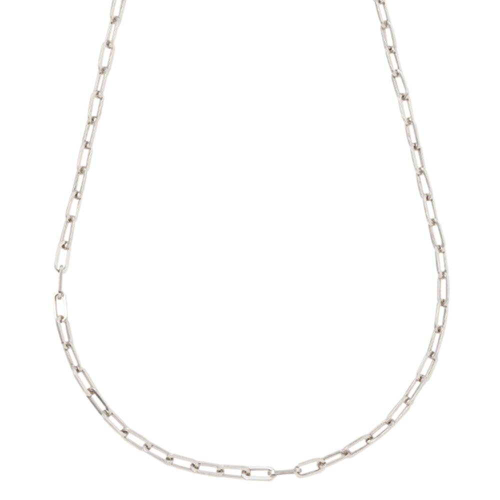 【予約会対象品】 ジュエリー JEWELRY 中空ネックレス 地金 シルバー プラチナ ペーパークリップ中空ネックレス 【お取り寄せ】