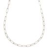 【予約会対象品】 ジュエリー JEWELRY 中空ネックレス 地金 シルバー プラチナ ペーパークリップ中空ネックレス 【お取り寄せ】