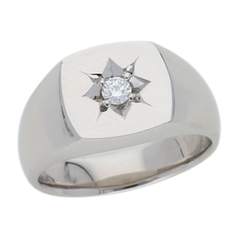 【予約会対象品】 ジュエリー JEWELRY メンズ印台リング ダイヤモンド シルバー プラチナ/ダイヤモンド 印台リング 【お取り寄せ】