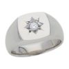 【予約会対象品】 ジュエリー JEWELRY メンズ印台リング ダイヤモンド シルバー プラチナ/ダイヤモンド 印台リング 【お取り寄せ】