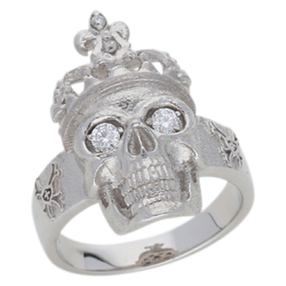 【予約会対象品】 ジュエリー JEWELRY スカルリング ダイヤモンド シルバー K18ホワイトゴールド/ダイヤモンド スカルリング 【お取り寄せ】