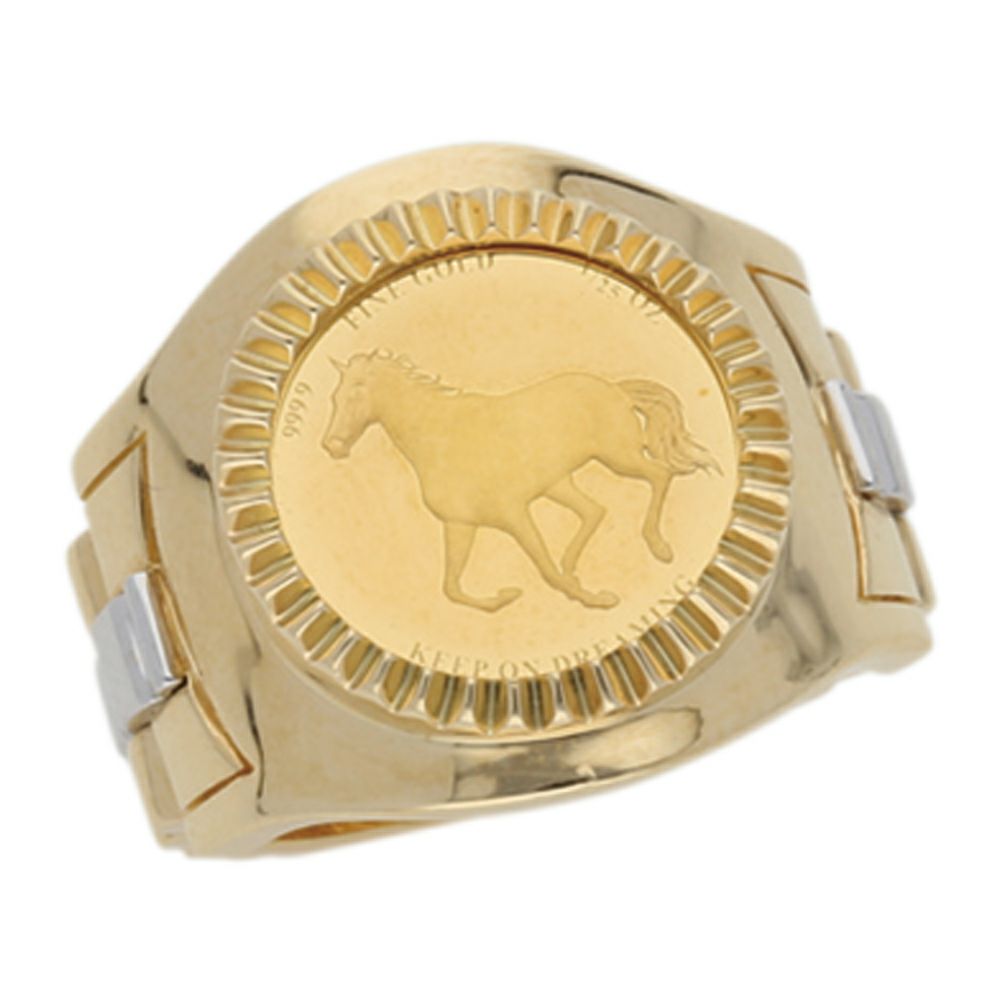 【予約会対象品】 ジュエリー JEWELRY メンズコインリング ダイヤモンド ゴールド K24/K18イエローゴールド/プラチナ コインリング 【お取り寄せ】