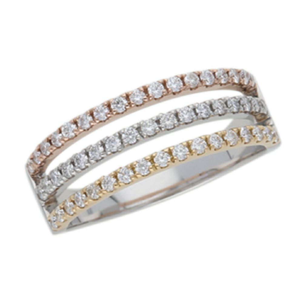 【予約会対象品】 ジュエリー JEWELRY スリーカラーリング ダイヤモンド マルチカラー プラチナ/K18イエロー/ピンクゴールド リング 【お取り寄せ】