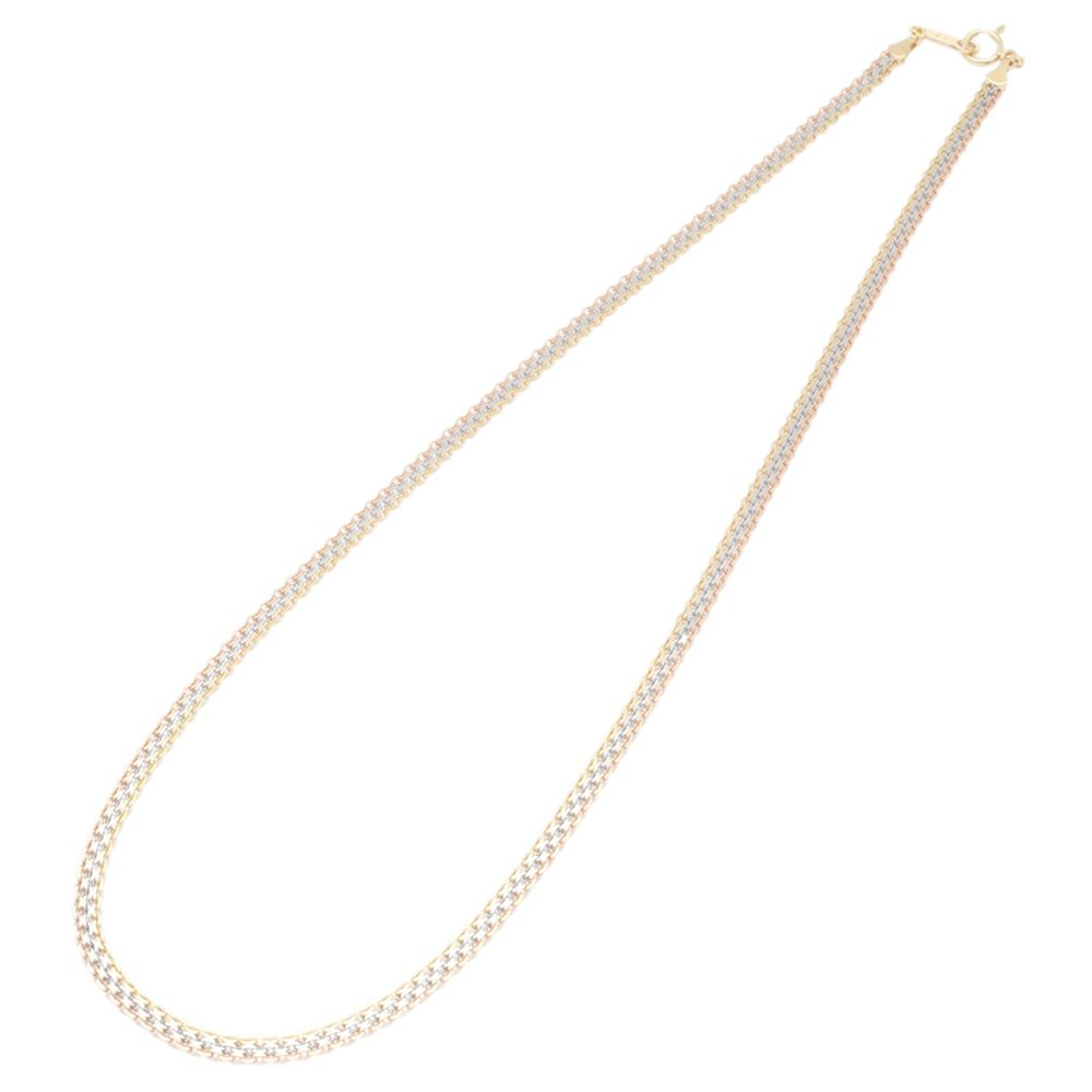 【予約会対象品】 ジュエリー JEWELRY スリーカラーネックレス 地金 マルチカラー プラチナ/K18イエロー/ピンクゴールド ネックレス 【お取り寄せ】