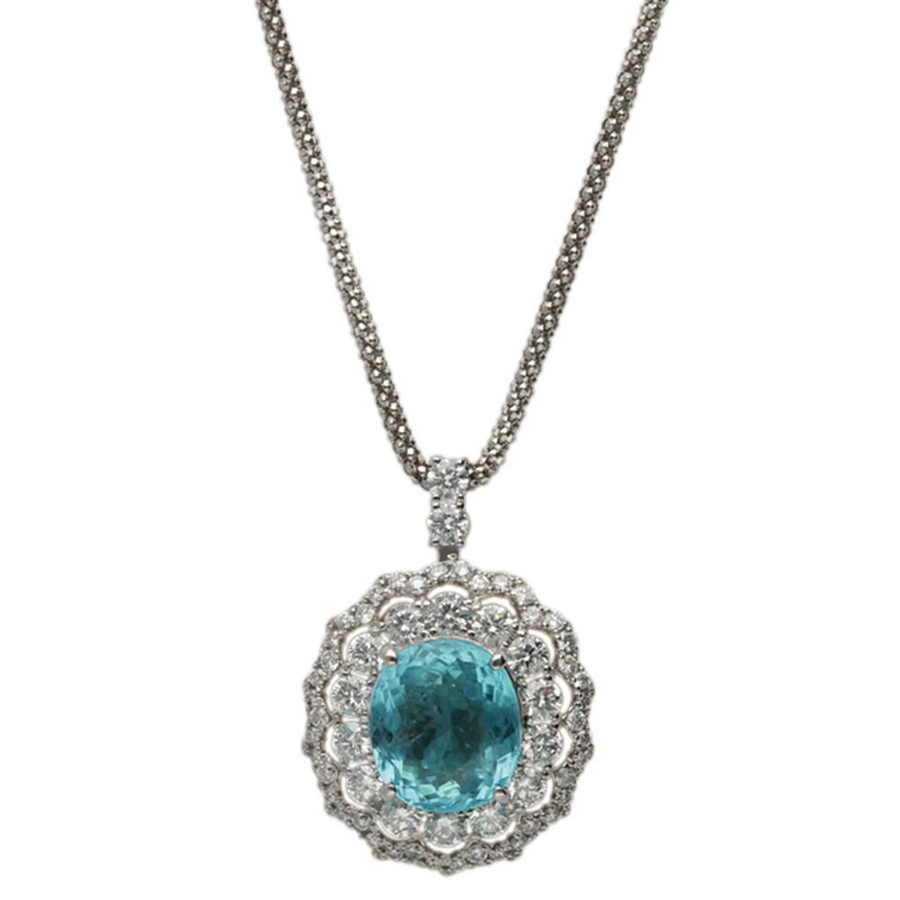 【予約会対象品】 ハイジュエリー HIGH　JEWELRY 希少ネックレス パライバトルマリン ブルー プラチナ/パライバトルマリン ネックレス 【お取り寄せ】