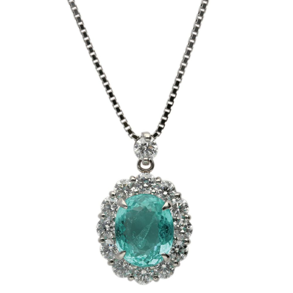 【予約会対象品】 ハイジュエリー HIGH　JEWELRY 希少ネックレス パライバトルマリン ブルー プラチナ/パライバトルマリン ネックレス 【お取り寄せ】