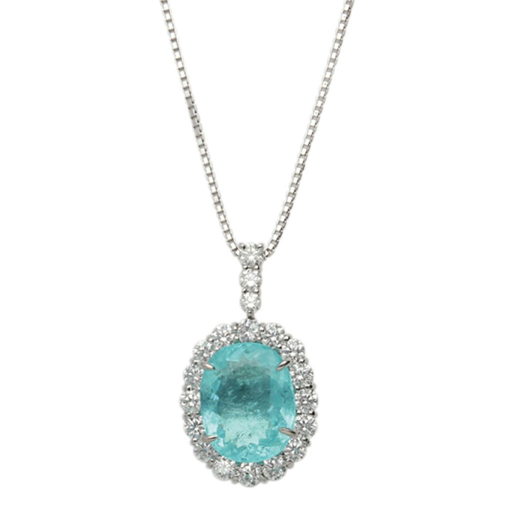 【予約会対象品】 ハイジュエリー HIGH　JEWELRY 希少ネックレス パライバトルマリン ブルー プラチナ/パライバトルマリン ネックレス 【お取り寄せ】