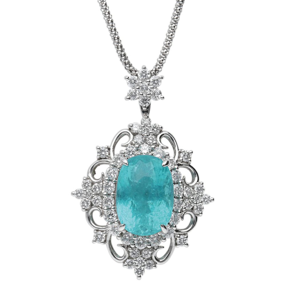 【予約会対象品】 ハイジュエリー HIGH　JEWELRY 希少ネックレス パライバトルマリン ブルー プラチナ/パライバトルマリン ネックレス 【お取り寄せ】