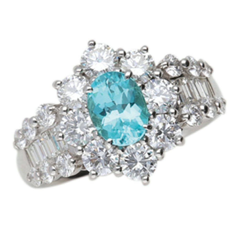 【予約会対象品】 ハイジュエリー HIGH　JEWELRY 希少リング ブラジル産パライバトルマリン ブルー プラチナ/パライバトルマリン リング 【お取り寄せ】