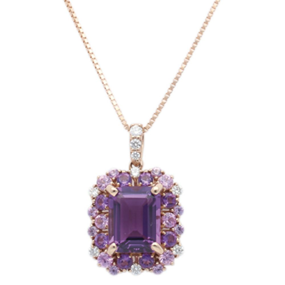 【予約会対象品】 ジュエリー JEWELRY 2月誕生石ネックレス アメジスト ゴールド K18ピンクゴールド/アメシスト ネックレス 【お取り寄せ】