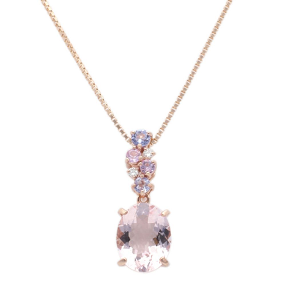 【予約会対象品】 ジュエリー JEWELRY 4月誕生石ネックレス モルガナイト ゴールド K18ピンクゴールド/モルガナイト ネックレス 【お取り寄せ】