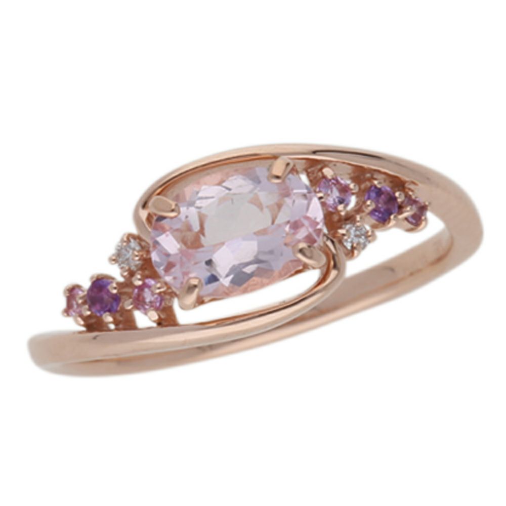 【予約会対象品】 ジュエリー JEWELRY 4月誕生石リング モルガナイト ゴールド K18ピンクゴールド/モルガナイト リング 【お取り寄せ】
