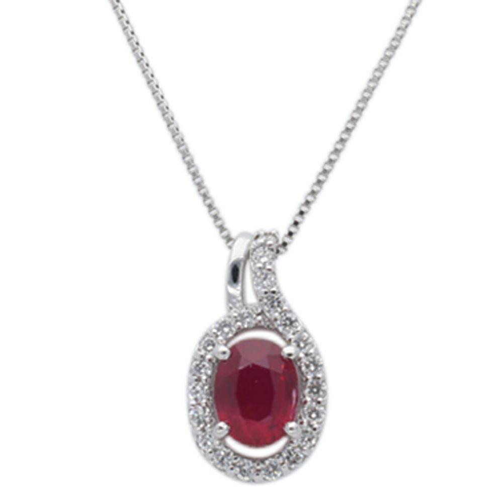 【予約会対象品】 ジュエリー JEWELRY 7月誕生石ネックレス ルビー シルバー プラチナ/ルビー ネックレス 【お取り寄せ】