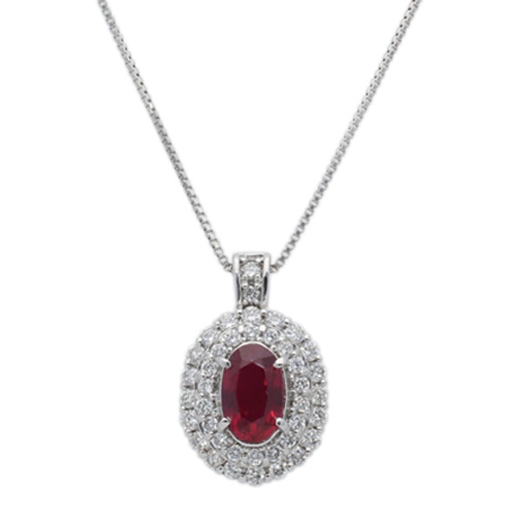 【予約会対象品】 ジュエリー JEWELRY 7月誕生石ネックレス ルビー シルバー プラチナ/ルビー ネックレス 【お取り寄せ】