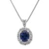 【予約会対象品】 ジュエリー JEWELRY 9月誕生石ネックレス サファイア シルバー プラチナ/サファイア ネックレス 【お取り寄せ】