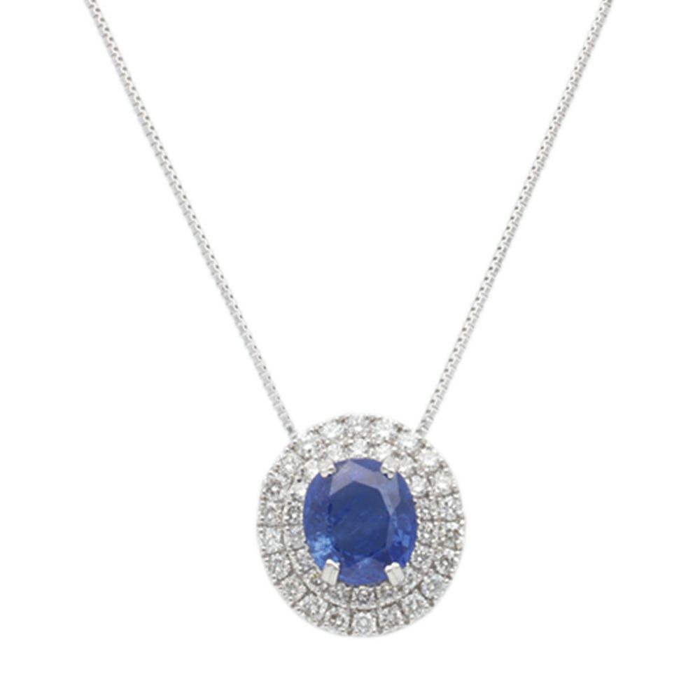 【予約会対象品】 ジュエリー JEWELRY 9月誕生石ネックレス サファイア シルバー プラチナ/サファイア ネックレス 【お取り寄せ】