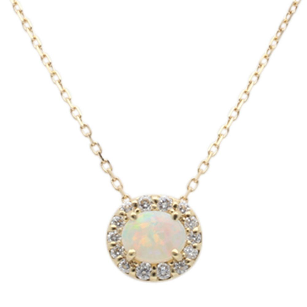 【予約会対象品】 ジュエリー JEWELRY 10月誕生石ネックレス オパール ゴールド K18イエローゴールド/オパール ネックレス 【お取り寄せ】