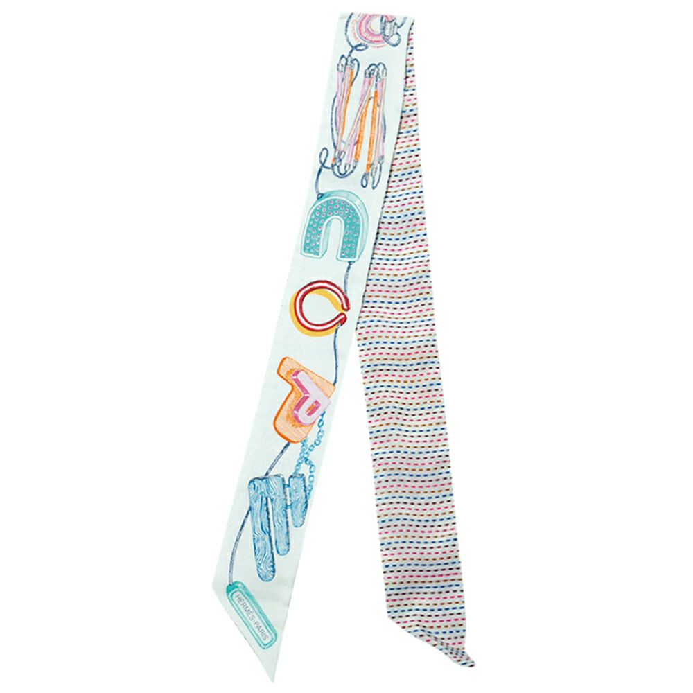 【予約会対象品】 エルメス HERMES スカーフ ツイリー シュバロスコープ H853954S ホワイト 【お取り寄せ】