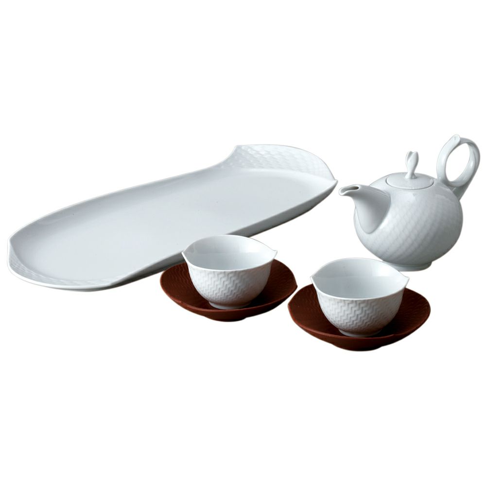 【予約会対象品】 マイセン MEISSEN ティーカップ セット 波の戯れ ジャパニーズ 2人用ティーセット 000001-C2925 ホワイト 【お取り寄せ】