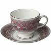 【予約会対象品】 ウェッジウッド WEDGWOOD ティーカップ フロレンティーンフュ―シャ ティーカップ＆ソーサー（リー） 1070850 ピンク 【お取り寄せ】