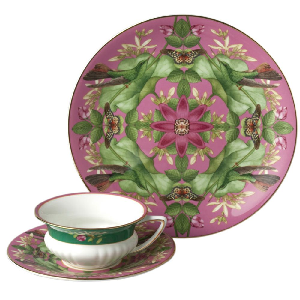 【予約会対象品】 ウェッジウッド WEDGWOOD ティーカップ セット ワンダーラスト ピンクロータス ティーカップ＆ソーサー・プレート ピンク 【お取り寄せ】