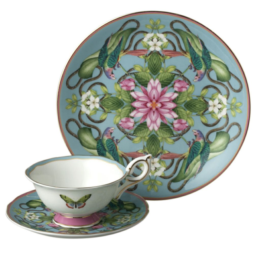 【予約会対象品】 ウェッジウッド WEDGWOOD ティーカップ セット ワンダーラスト メナジェリィ ティーカップ＆ソーサー・プレート ブルー 【お取り寄せ】