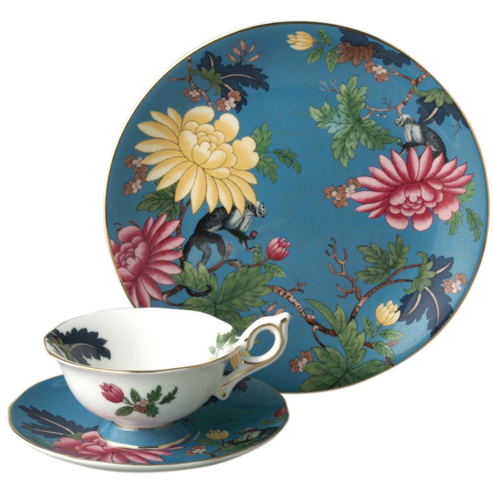 【予約会対象品】 ウェッジウッド WEDGWOOD ティーカップ セット ワンダーラスト サファイアガーデン ティーカップ＆ソーサー・プレート ブルー 【お取り寄せ】
