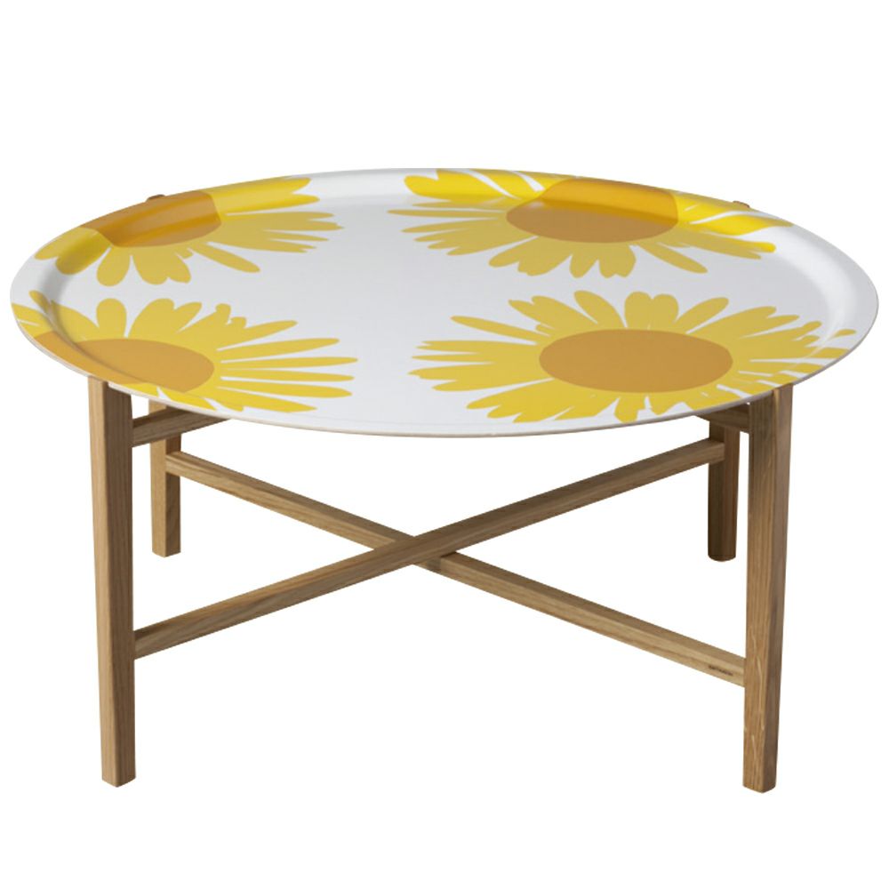 【予約会対象品】 マリメッコ MARIMEKKO トレイ スタンド アウリンゴンクッカトレイ・トレイスタンド 2点セット 72202-122 72242-800 イエロー 【お取り寄せ】