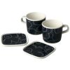 【予約会対象品】 マリメッコ MARIMEKKO マグカップ プレート ピィイルトウニッコ マグ＆プレート4点セット ホワイト/ダークブルー 73693-150 ネイビー 【お取り寄せ】