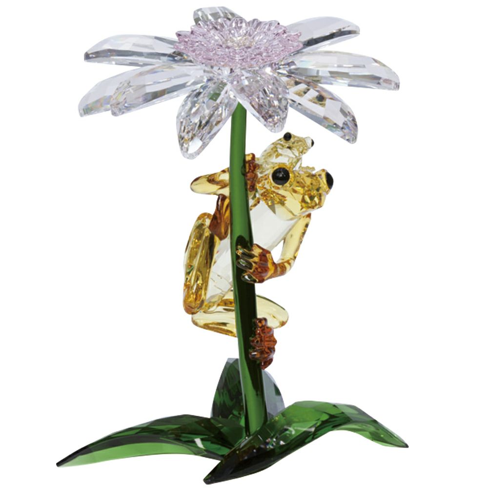 【予約会対象品】 スワロフスキー SWAROVSKI 置物 フィギュアオーナメント Idyllia カエルと花 5670892 マルチカラー 【お取り寄せ】