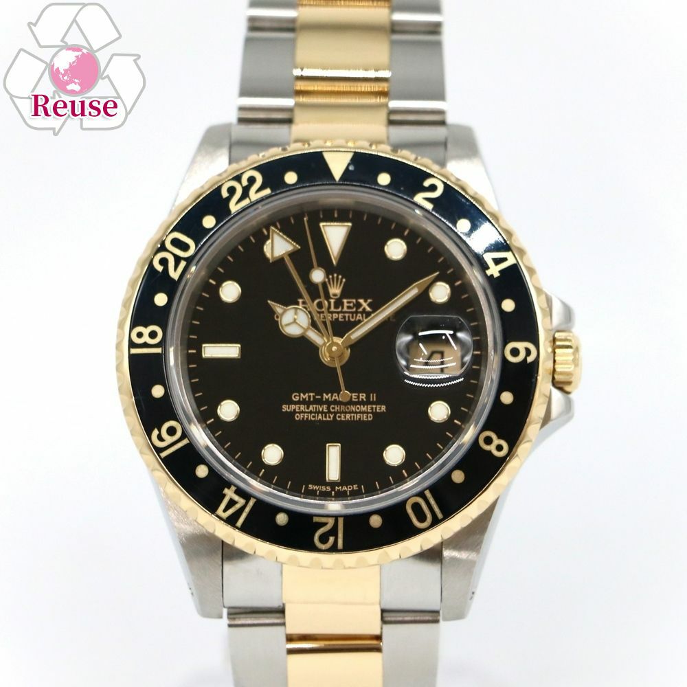 【予約会対象品】 【リユース品】 ロレックス ROLEX 腕時計 メンズウォッチ GMTマスター2 16713 ゴールド 【お取り寄せ】