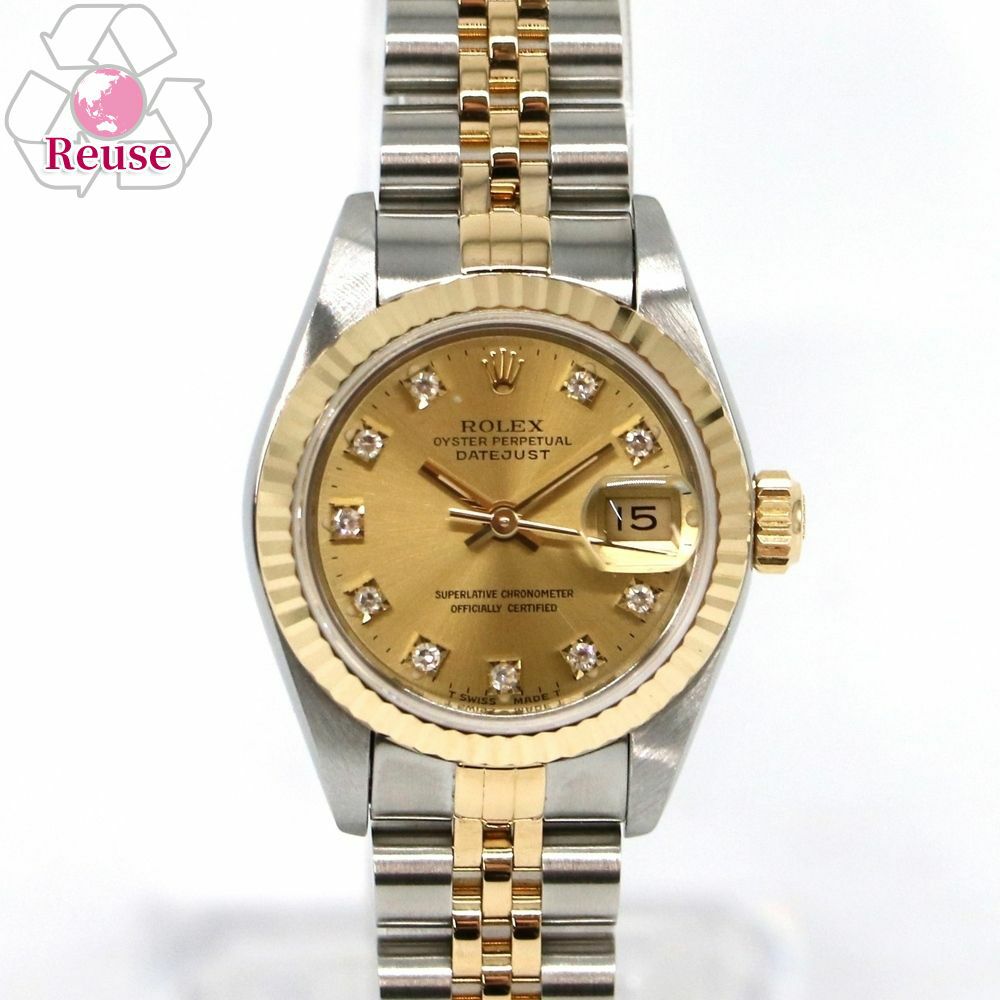 【予約会対象品】 【リユース品】 ロレックス ROLEX 腕時計 レディースウォッチ デイトジャスト 69173G ゴールド 【お取り寄せ】