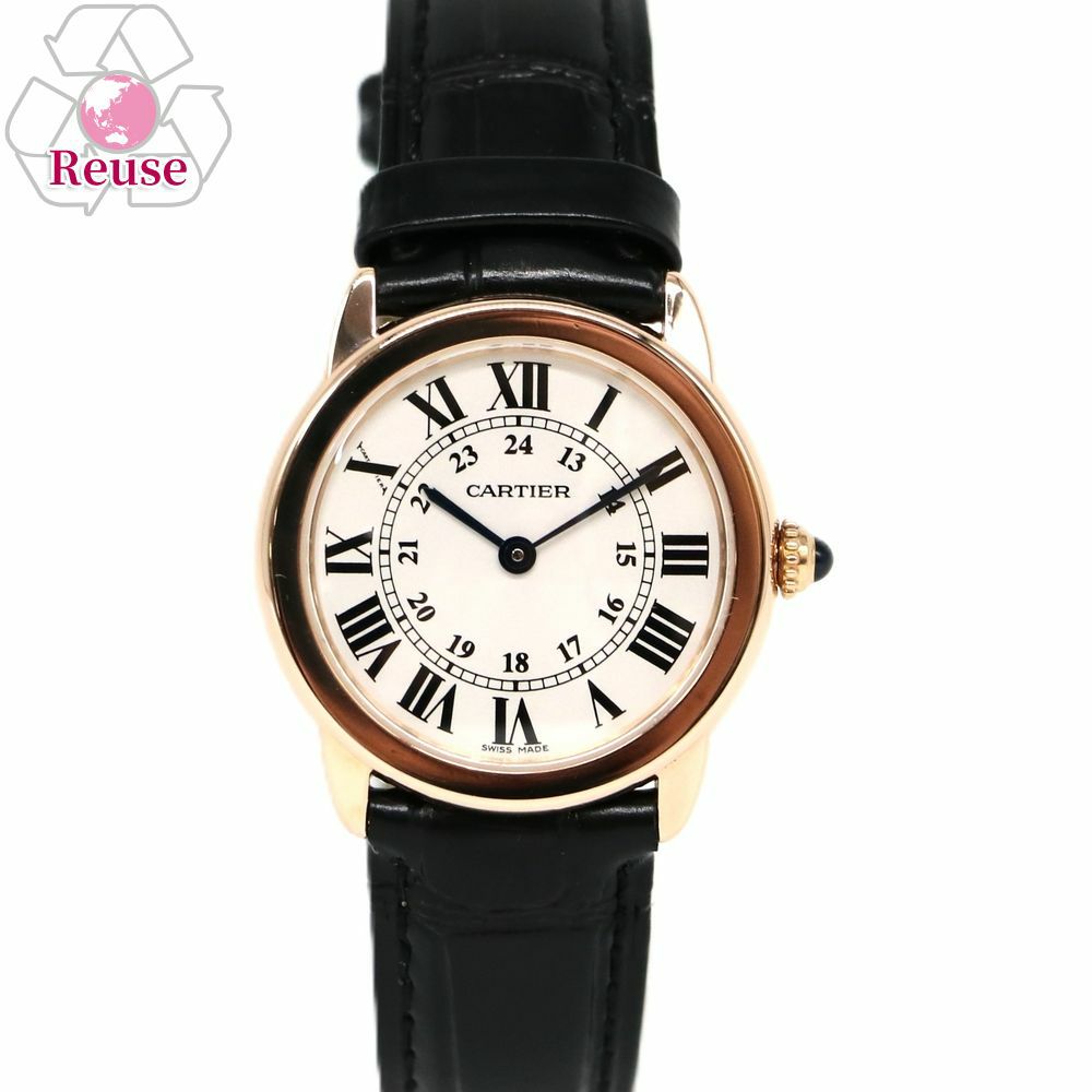 【予約会対象品】 【リユース品】 カルティエ CARTIER 腕時計 レディースウォッチ ロンドソロ ドゥ カルティエSM W6701007 ブラック 【お取り寄せ】