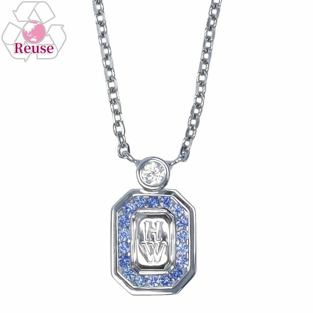 【予約会対象品】 【リユース品】 ハリーウィンストン HARRY　WINSTON アクセサリー ネックレス HWロゴペンダント PESPRD16HWL シルバー 【お取り寄せ】
