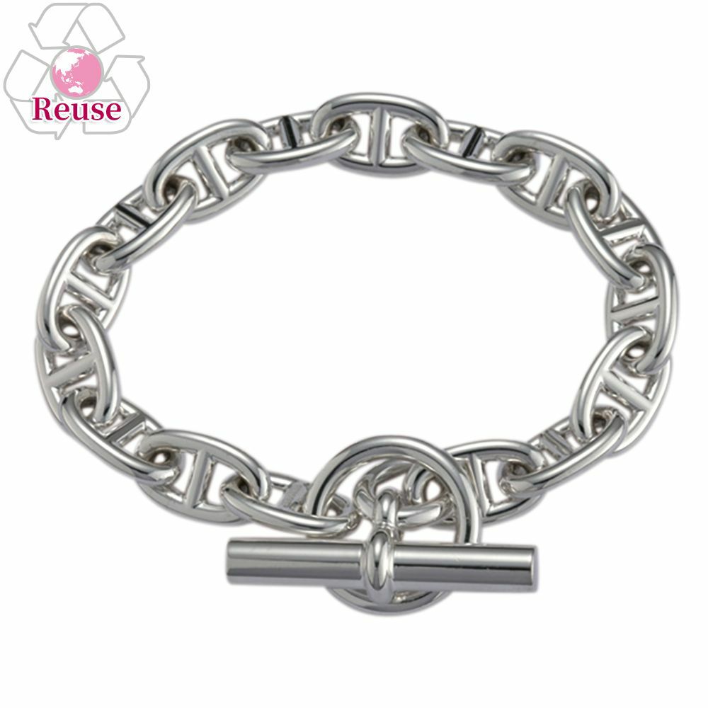 【予約会対象品】 【リユース品】 エルメス HERMES アクセサリー ブレスレット シェーヌダンクル ブレスレット（MM） シルバー 【お取り寄せ】