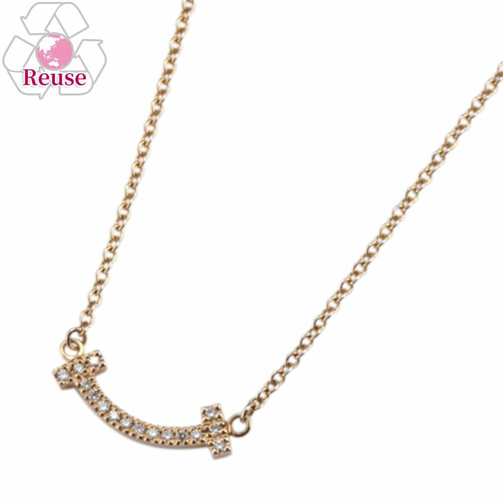 【予約会対象品】 【リユース品】 ティファニー TIFFANY＆CO アクセサリー ネックレス Tスマイル ペンダント（ミニ） ゴールド 【お取り寄せ】