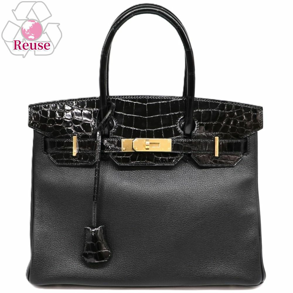 【予約会対象品】 【リユース品】 エルメス HERMES ハンドバッグ バーキンタッチ30 ブラック 【お取り寄せ】