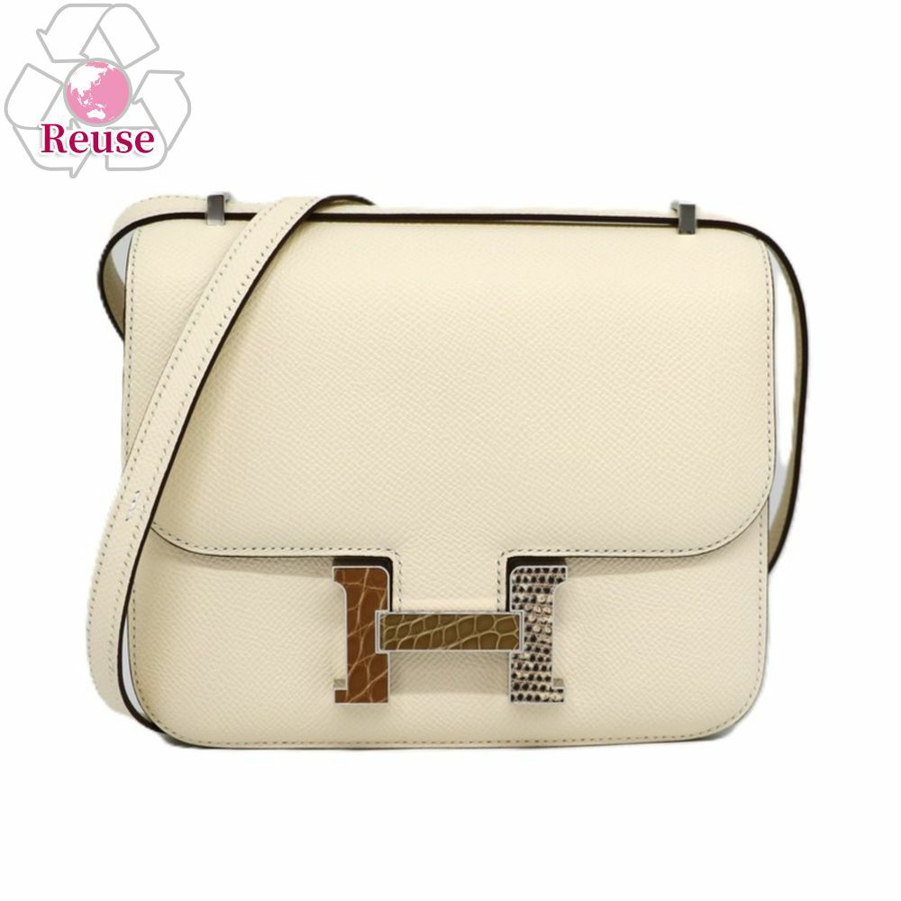 【予約会対象品】 【リユース品】 エルメス HERMES ショルダーバッグ コンスタンス3ミニ ホワイト 【お取り寄せ】