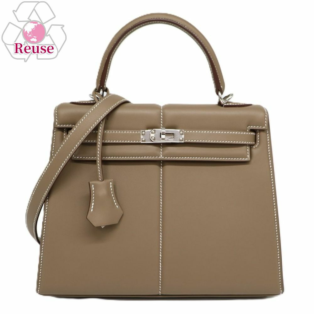 【予約会対象品】 【リユース品】 エルメス HERMES ハンドバッグ ケリーパデット25 グレー 【お取り寄せ】