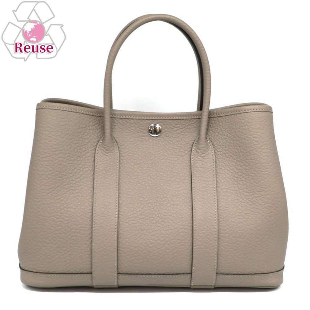 【予約会対象品】 【リユース品】 エルメス HERMES ハンドバッグ ガーデンパーティー30TPM グレー 【お取り寄せ】